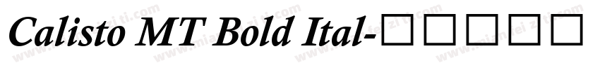 Calisto MT Bold Ital字体转换